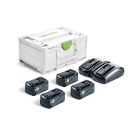 Festool 577710 18v SYS Energy Set Inc 4 x 5.0ah Batteries & TCL 6 DUO Charge In Carry Case